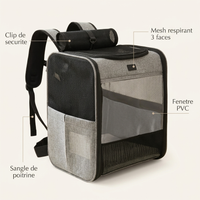 Sac de transport pour chat — Respirant & Structuré jusqu'à 10 kg
