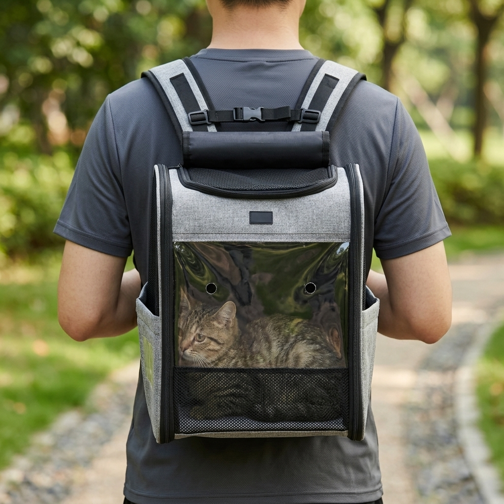 Sac de transport pour chat — Respirant & Structuré jusqu'à 10 kg