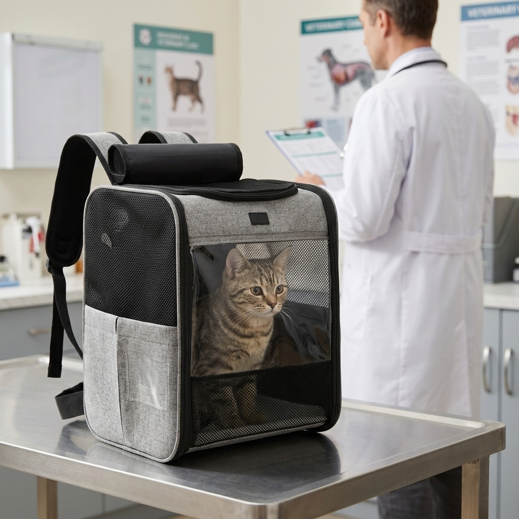 Sac de transport pour chat — Respirant & Structuré jusqu'à 10 kg