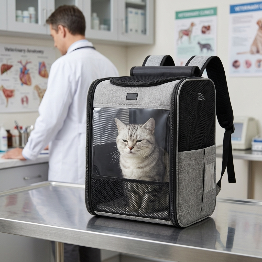 Sac de transport pour chat — Respirant & Structuré jusqu'à 10 kg