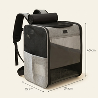 Sac de transport pour chat — Respirant & Structuré jusqu'à 10 kg